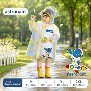 2026 NEW Raincoat For Kids Girl Kapote For Kids Boys Kapote Original Makapal Thickened Rain Coat Cartoon EVA Lightweight Rainy Day School Long Waterproof Children Raincoat Durable Raincoat with Large Pocket Full Body Poncho with Hood Quick Dry Easy Clean