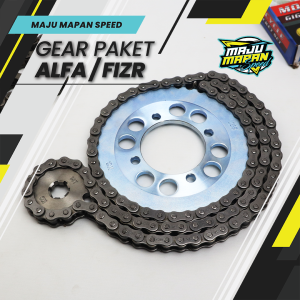 Gear Set Alfa F1zr - RX King - Jup MX - Vega R New 14T-39T 428H-100L / Gir Paket Alfa F1ZR