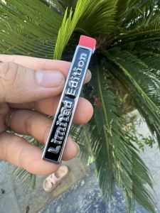 Dán xe ô tô chữ limited edition thép không rỉ kích thước 10x65mm