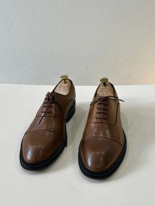 Giày Oxford Captoe Da Bò Nam Màu Nâu Giày OF Nam Da Thật Màu Đen