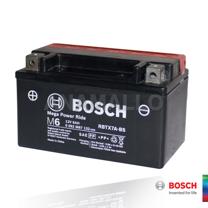 Batería Moto Bosch 6.5 Amperes 12V BT7B-BS