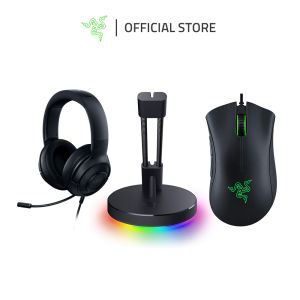 Razer Game On Bundle - DeathAdder Gaming Mouse Mouse Bungee V3 Chroma Kraken X Lite Headset
