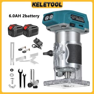 Wood Router Cordless 21V Compact Trimmer Electric Laminate Perfect For Woodworking Edge Cutting