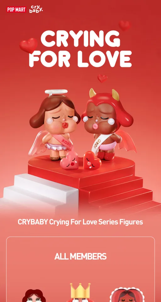 POP MART CRYBABY Crying For Love Series Figures Blind Box | Lazada