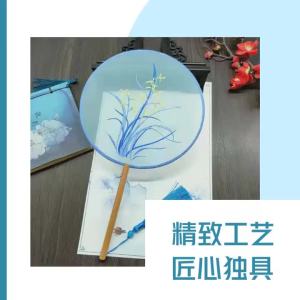 团扇宫扇扇子景点拍照道具舞团扇双面刺绣手工古风扇团扇双面刺绣Peminat kumpulan peminat istana tarikan peminat prop foto peminat kumpulan tarian sulaman dua sisi kipas purba buatan tangan sulaman dua sisi