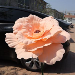 YUDESHUI Giant PE Artificial Peony Window Display 50cm Simulation Peony Flower  Photo Props Fake Flowers