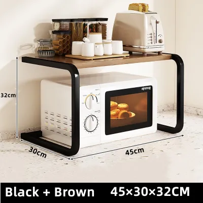 kitchen cabinet rak organizer rack shelf storage Dustproof kitchen cabinet rack Microwave cabinet Kitchen storage rack 微波炉置物架