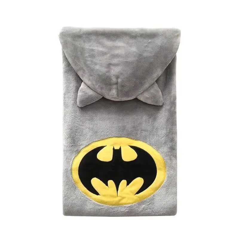 Hooded Baby Kids Bath Towel Bathrobe Superman Batman Style Bath