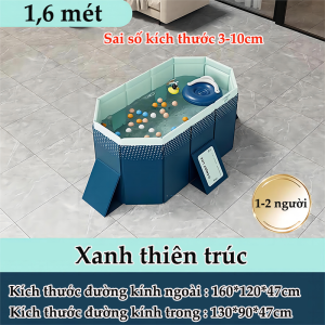 Bể bơi gấp gọn Bể bơi phao trẻ em đáy Chất Liệu chống trượt PVC Cao Cấp Gấp Gọn 10 Giây | Size 1.6m-3.01m an toàn cho bé