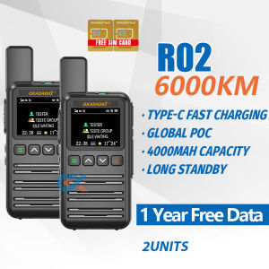OKARADIO R02 Global POC Radio 5G Network Intercom 4000mAh National 6000KM Unlimited Distance Portable Walkie Talkie Free SIM Card COD