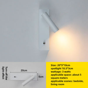 Modern Minimalist Bedside Lamp for Hotel Rooms Study Rooms and Bedrooms with Switch led Reading Wall Lamp Atmospheric Wall LightFast shipping