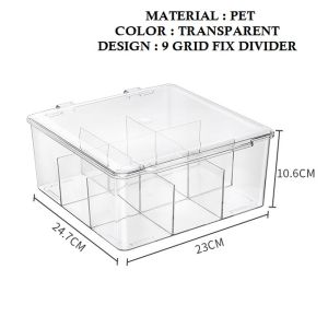 Card Display Box Organizer Transparent PlayCard Large Capacity Divider Multi Partition Namecard Cover Dustproof Game