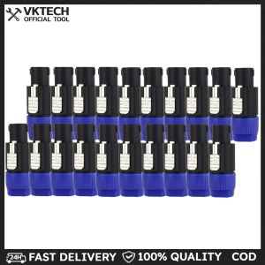 20pcs Audio Cable Adapter Connectors 4 Pole Ohm Plug NL4FC Speaker Connector for Amplifier