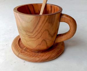 Gelas Minum Kayu Jati - Gelas - cangkir