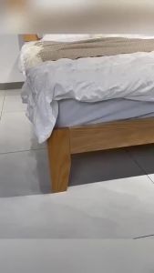 CraftedLiving SG-Solid Oak Bed Modern Minimalist Home Bedroom Oak Bed Extra-Thick Master Bedroom Double Bed