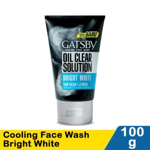 Gatsby Facial Foam Men / Perawatan Wajah Oil Clear Solution Bright White Oil Control Perfect Clean 100 Gram