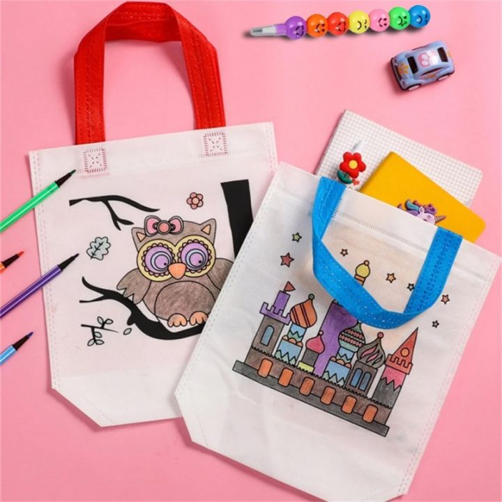 Graffiti Bag DIY Handmade Painting Doodle Bags Coloring Materials