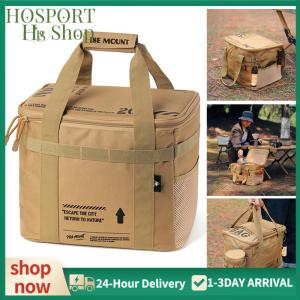 【HPS】 20 L Outdoor Camping Organizers Portable Picnic Bag Large Capacity Removable Dividers for Beach Picnic Road Trip Travel