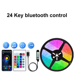 RGB 5050 Led Strip Light Flexible Ribbon Lighting Bluetooth Model IR Remote Controller Living Room Decoration Luminous DC5V Lamp