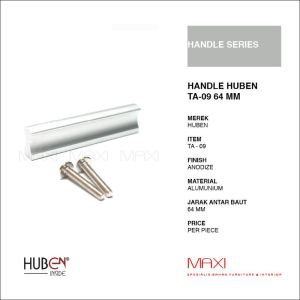 Huben Handle TA-09 64 MM - Tarikan Huben Alumunium Anodize