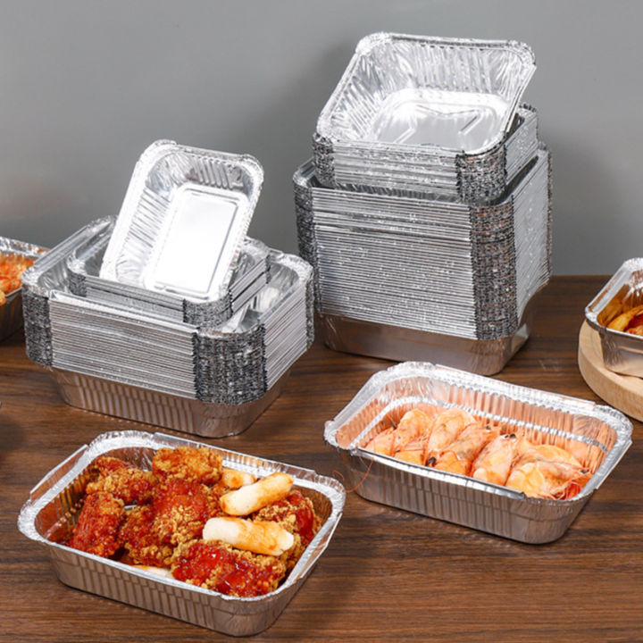 Fast Delivery⚡️Rectangular Tinfoil Tray BBQ Special Thickened