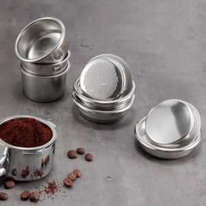Coffee Filter Cup Stainless Steel 1 Cups Bottomless Universal Coffee Powder Bowl For Coffee Brewing