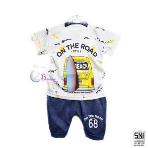 BOBOBAM BAJU BAYI LAKI LAKI SETELAN ANAK COWO LUCU STELAN COWOK 6 12 BULAN KEREN TRENDY KEKINIAN MOBIL ON THE ROAD 68
