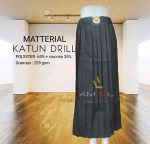 ROK HITAM SD/MI MADRASAH BAHAN KATUN DRILL MODEL FULL REMPEL / R.A SERAGAM SEKOLAH