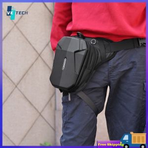 [ VKTECH ] Outdoor Riding Crossbody Bag for Men - Expandable Drop Leg Side Bag Ideal for Cycling Adventures in Camouflage