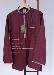 Baju Koko Pria Al Noor Size L Dewasa Bahan Sultan Model Elegan