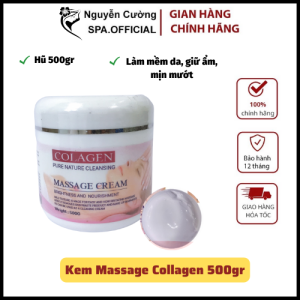 Kem Massage Collagen 500g - Siêu Mướt dùng trong Spa Thẩm Mỹ Viện