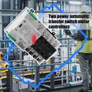 Upgrades Din Rail Mounted 100A Automatic Transfer Switches 4Pole Double Power Controllers for Emergency Power Supply Systems