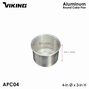 Cake Pan4/6/8-Inch100% Aluminum Heavy-Duty Rust Free Viking Brand Made in the Philippines
