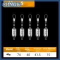 SHNGki 5PCS 10G 15G 20g 25g 30g 40g 50g 60g chì Sinker lõm dưới Roadrunner giảm dần sinkers câu cá nối giải quyết. 