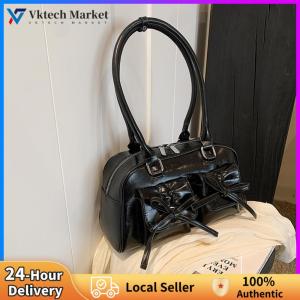 【Vktech】Women Hobo Bag with Bow Design PU Leather Crossbody Bag for Casual Daily Use and Weekend Outings