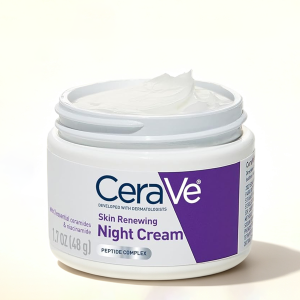 new CeraVe Skin Renewing Night Cream Peptide Complex Hyaluronic Acid & Ceramide Moisturizer for Face 1.7 Ounce hot