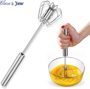 Clara.Stainless Steel Egg Beater Kitchen Utensils Egg Beaten Kitchen Tools Semi Autimatic Egg Whisk  Kitchen Ware Household Items Egg Beater Stainless Steel Semi-Automatic Mixer Manual Whisk Egg Beater Kitchen Cooking Tools Save Time And Effort