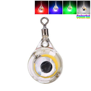 LED Mini Fishing Lure Trap Light LED Eye Shape Fishing Squid Bait Luminous Lure Lamp Sport
