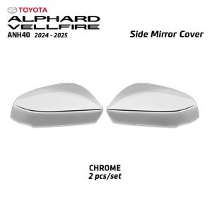Toyota Alphard Vellfire Anh40 2024-2025 Side Mirror Cover Trim Carbon Chrome Black Garnish Bodykit Accessories