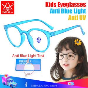 IMPALA FL1618W Kính Chống Ánh Sáng Xanh Cho Trẻ Em Dễ Thương FL1618W Cho Bé Trai Và Bé Gái 2-8 Tuổi Kính Mắt Chống Mỏi Cho Trẻ Em Ống Kính HD UV400 Chống Bức Xạ Bảo Vệ Thị Lực Cho Trẻ Em