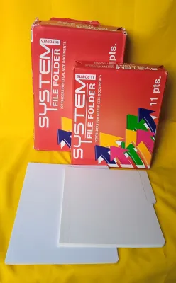 Plain White Folder Long and short 11pts for ducuments binder