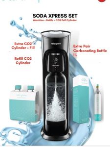 Soda maker/mesin soda+refill SODA XPRESS  1 set dapat 3