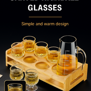 One sip highball glass Spirits glass home white wine glass Diamond carving embossed wine glass