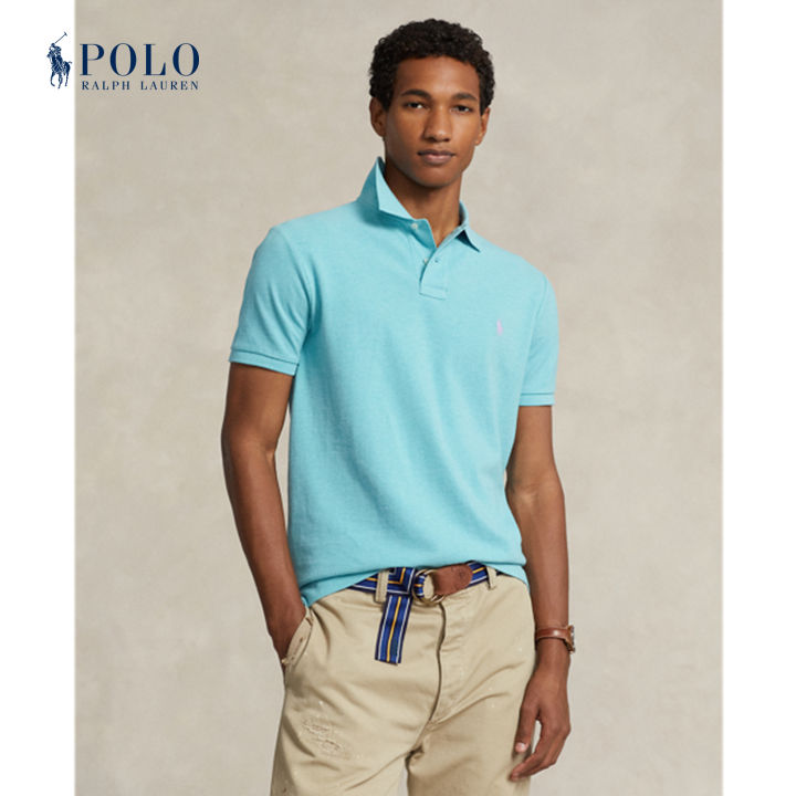 Polo Ralph Lauren Men Custom Slim Fit Mesh Short Sleeve Polo Shirt Sale Lazada Singapore