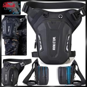 [UEB AUTO]Motorcycle Bag Motorcycle Drop Leg Side Bag Fanny Pack Hard Shell Outdoor Casual Waist Bag Motorbike Hip Bum Pack Bag