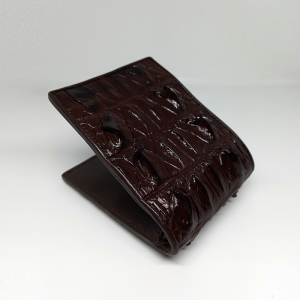 [HCM]ví nam da đuôi cá sấu 100% da thật màu nâu