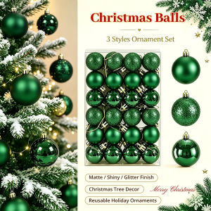 Christmas Balls Decorations Set On Sale Bright Matte Ball Big Size Seasonal Xmas Ornament Traditional Hanging Tree Pendants Wreath Home Decor Garland Santa New Year Home Xmas Gift Festival Supplies Party Decoration Plastic Silver