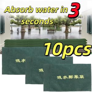 【10Pcs】Reusable Flood Bags Sturdy Durable Thickened Canvas Sandless Sand Bags Water Activated Flood Barrier