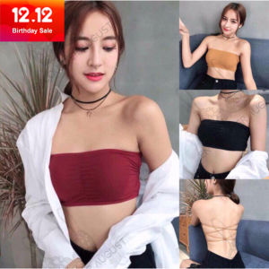 Womens Strapless Backless Bra Bandeau Tube Bras Top Removable Pads Seamless Crop Top Bra 5027