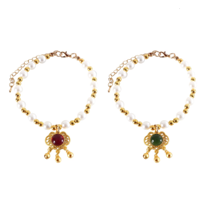 2pack Pearls Rhinestones Pet Necklace Decoration Necklace Pendants for Fashion Pet Accessories